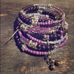 Shades of Purple Wrap Bracelet